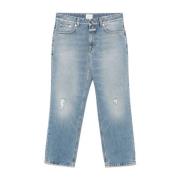 Heldere Blauwe Distressed Jeans met Verborgen Rits Closed , Blue , Dam...