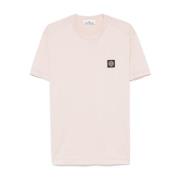 Roze T-shirt en Polo voor Mannen Stone Island , Pink , Heren