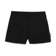 Zwarte Katoenen Bermuda Shorts Off White , Black , Dames