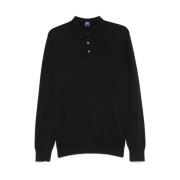 Zwarte Sweater met Lange Mouwen Fedeli , Black , Heren