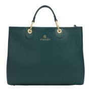 Middelgrote handtas met pluche inzet Braccialini , Green , Dames