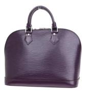 Pre-owned Leather handbags Louis Vuitton Vintage , Purple , Dames