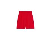 Rode wollen shorts met wijde silhouet Max Mara , Red , Dames