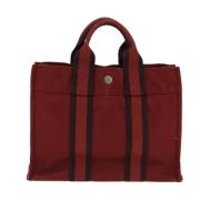 Pre-owned Canvas handbags Hermès Vintage , Red , Dames