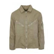 Overshirt met Asymmetrische Zakken en Rits C.p. Company , Beige , Here...