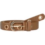 Stijlvolle Cognac Leren Riem met Gouden Details Notre-v , Brown , Dame...