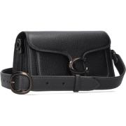 Elegante zwarte leren schoudertas Coach , Black , Dames