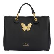 Vlinder Handtas in Zacht Kunstleer Braccialini , Black , Dames