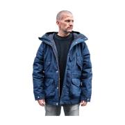 Marine Gewaxte Fisherman Parka 7026 Manifattura Ceccarelli , Blue , He...