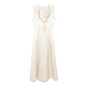 Ivoor Jurk Dameskleding Philosophy di Lorenzo Serafini , Beige , Dames