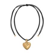 Zwarte Verstelbare Knoop Armband Gouden Hardware Patou , Black , Dames