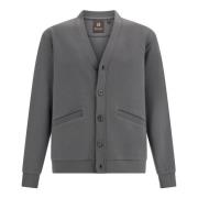 Katoenen Cardigan Sweater Boggi Milano , Gray , Heren