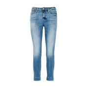 Slim Fit Denim Jeans met Logo Don The Fuller , Blue , Dames