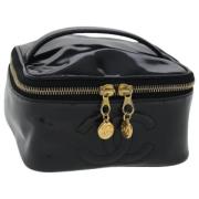 Pre-owned Leather pouches Chanel Vintage , Black , Dames