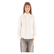 Gestreept Zakoverhemd in Corea Stijl Pinko , White , Dames