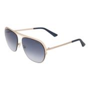 Gouden Aviator Zonnebril Blauwe Lens Guess , Yellow , Unisex