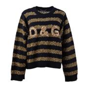 Vrouwen Crewneck D&G Applicaties Pullover Dolce & Gabbana , Multicolor...