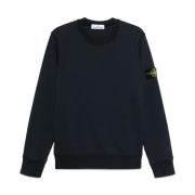 Blauwe Sweaters met Bewuste Materialen Stone Island , Blue , Heren