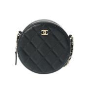 Pre-owned Leather chanel-bags Chanel Vintage , Blue , Dames