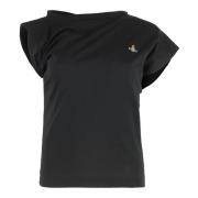 Katoenen T-shirt met Asymmetrische Onderkant Vivienne Westwood , Black...