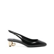 Zwarte Hak Stijlvolle Schoenen Dolce & Gabbana , Black , Dames