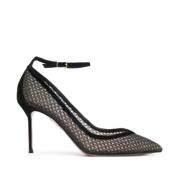 Zwarte enkelband stiletto pumps Aquazzura , Black , Dames