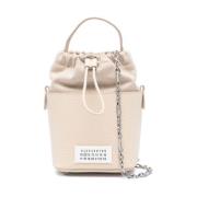 Beige Trekkoordtas met Afneembare Band Maison Margiela , Beige , Dames