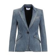 Blauwe Jas voor Vrouwen Alexander McQueen , Blue , Dames