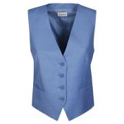 Stijlvolle Gilet Vest voor Vrouwen P.a.r.o.s.h. , Blue , Dames