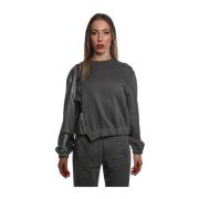 Zwarte Katoen-Polyester Sweatshirt met Rits Jijil , Black , Dames