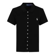 Zwarte T-shirt voor vrouwen Polo Ralph Lauren , Black , Dames