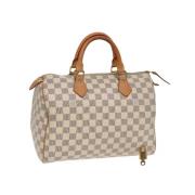 Pre-owned Canvas handbags Louis Vuitton Vintage , Beige , Dames