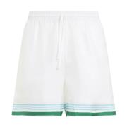 Witte Zijden Bermuda Shorts Casablanca , White , Heren