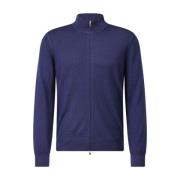 Wollen Vest met Rits Gran Sasso , Blue , Heren