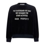 Reis Unisex Crew Neck Sweatshirt Golden Goose , Black , Heren