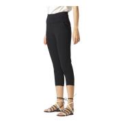 Effen Kleur Broek met Baschina Stijl Manila Grace , Black , Dames