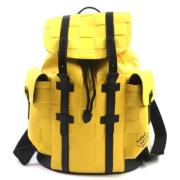 Pre-owned Canvas backpacks Louis Vuitton Vintage , Yellow , Heren