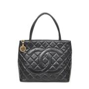 Pre-owned Leather chanel-bags Chanel Vintage , Black , Dames