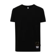 Logo T-shirt Zwart Teddybeer motief Moschino , Black , Heren