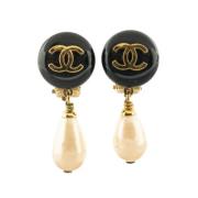 Pre-owned Pearl chanel-jewelry Chanel Vintage , Black , Dames