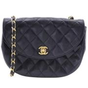 Pre-owned Leather shoulder-bags Chanel Vintage , Black , Dames