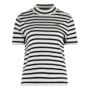 Katoenen crew-neck T-shirt met logo A.p.c. , Multicolor , Dames