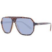 Bruine Aviator Zonnebril met Grijze Lenzen Guess , Brown , Heren