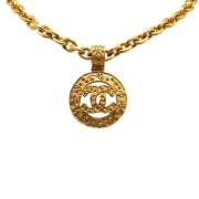 Pre-owned Metal chanel-jewelry Chanel Vintage , Yellow , Dames