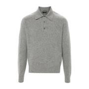 Cashmere Polo Sweater in Grijs Tom Ford , Gray , Heren