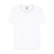 Witte Crew Neck T-shirts en Polos Semicouture , White , Dames