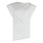 Katoenen Gedrapeerd T-shirt Isabel Marant Étoile , White , Dames