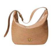 Gewatteerde leren hobo tas 'Madison' Twinset , Beige , Dames