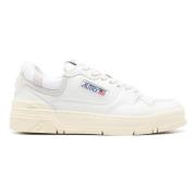 Witte Leren Sneakers met Suède Details Autry , White , Heren