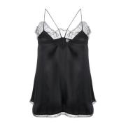 Zwarte zijden kanten camisole IRO , Black , Dames